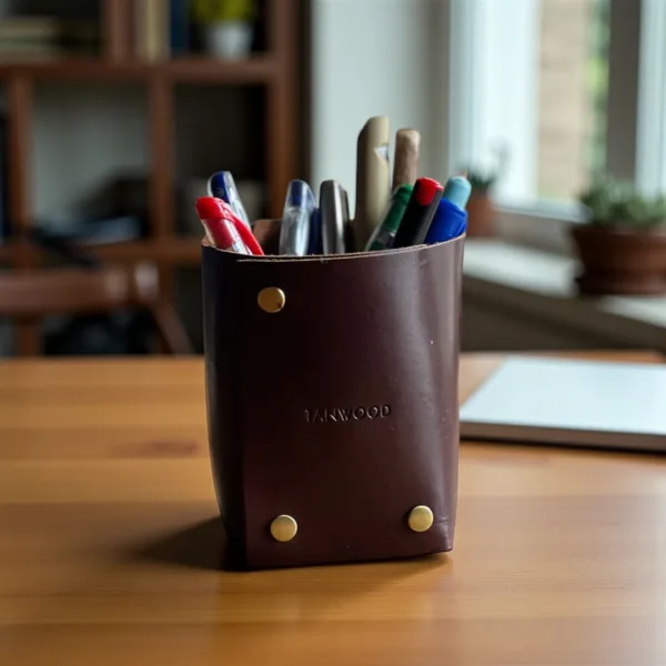 TANWOOD Pure LEATHER Craft -  Pen holder