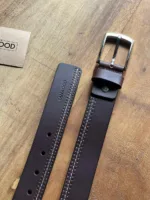 TANWOOD LEATHER Triple stitch brown - Belt