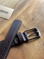 TANWOOD LEATHER Triple stitch brown - Belt - Image 3