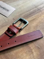 TANWOOD LEATHER Triple stitch Tan - Belt - Image 3