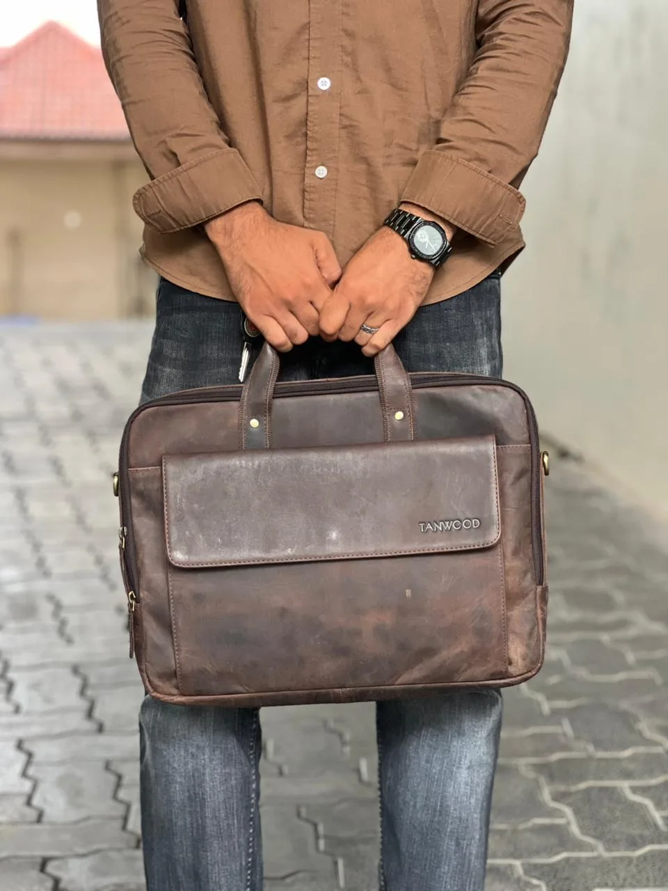 WhatsApp Image 2026-06-02 at 5.40.06 PM (2) TANWOOD LEATHER Executive Laptop Bag - Image 1