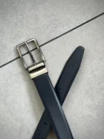 TANWOOD LEATHER Grey Tan Print Reversible Belt - Taiwan - Image 2