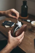 TANWOOD Pure LEATHER Mini Dopp Kit - Bag - Image 4