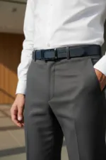 TANWOOD LEATHER BLACK BUCKLE Auto Lock - Belt - Image 3