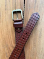 TANWOOD LEATHER Printed belts - dark tan