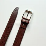 TANWOOD LEATHER Snake Print profile belts - cherry