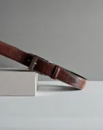 TANWOOD LEATHER Snake Print profile belts - cherry - Image 2