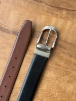 TANWOOD LEATHER Black Tan Reversible - Belt  Taiwan