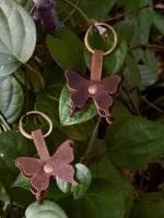 TANWOOD PURE LEATHER Mini – butterfly Keychain - Image 3