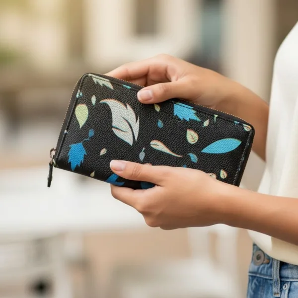 TANWOOD LEATHER AURA Ladies Long Wallet - Print