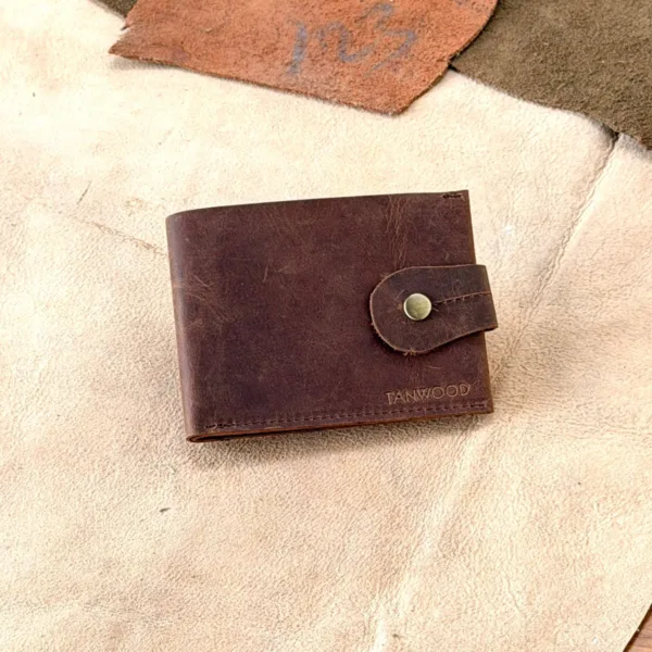 TANWOOD Pure LEATHER Rawcraft button - Wallet