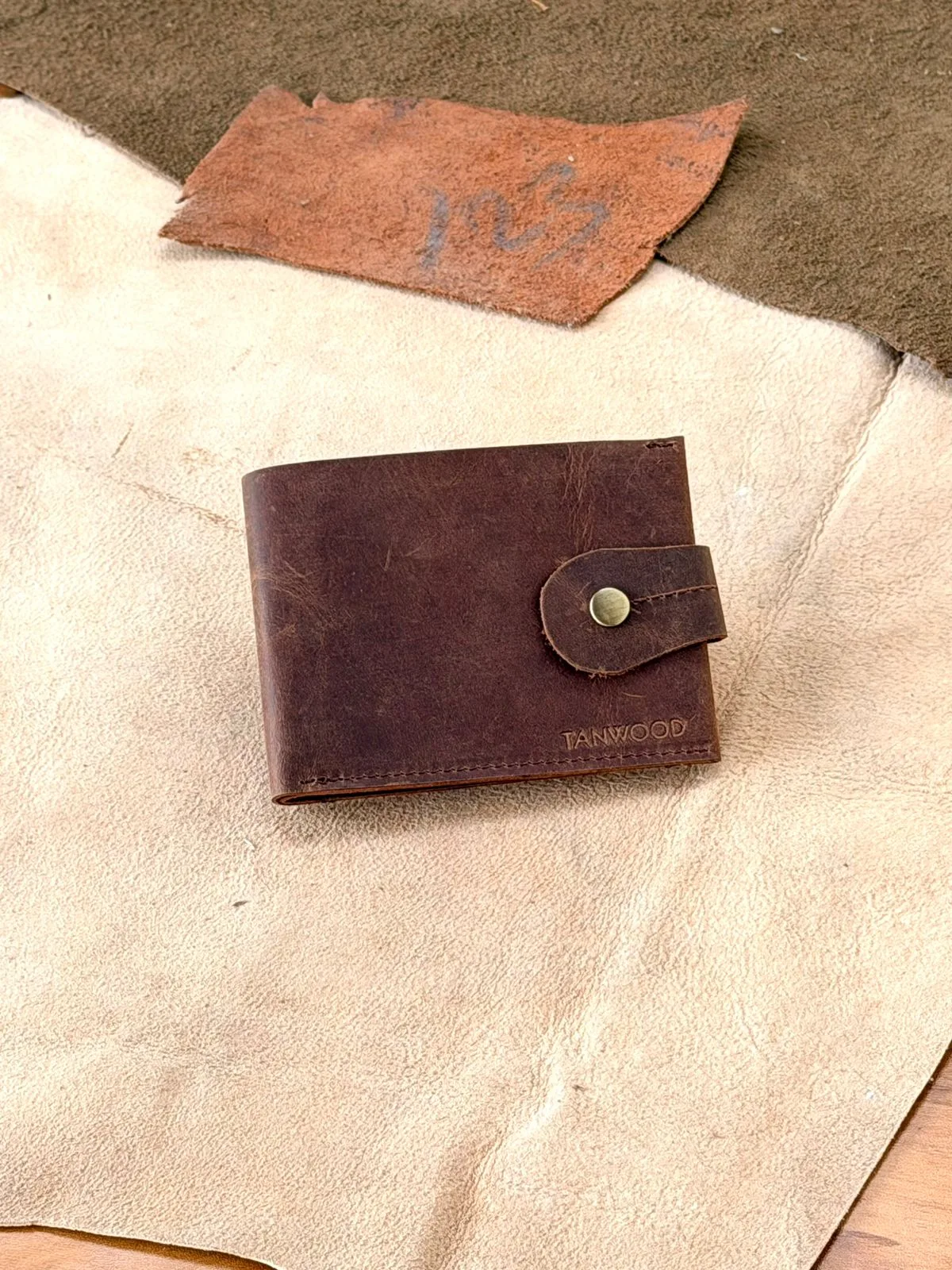 WhatsApp Image 2026-01-01 at 12.41.00 PM TANWOOD Pure LEATHER Rawcraft button - Wallet - Image 1