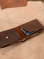 TANWOOD Pure LEATHER Rawcraft button - Wallet - Image 6