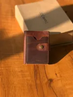 TANWOOD pure leather Trifold button wallet - Image 15