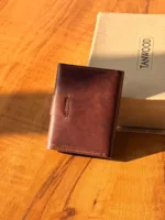 TANWOOD pure leather Trifold button wallet - Image 11