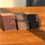 TANWOOD pure leather Trifold button wallet