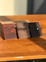 TANWOOD pure leather Trifold button wallet