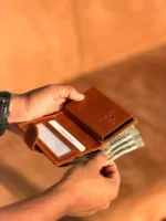 TANWOOD LEATHER Range POPUP Button - Wallet - Image 2