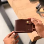 TANWOOD LEATHER Button Bifold - Wallet