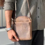 TANWOOD LEATHER Round edge Sling bag