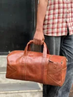 TANWOOD Travel Weekender  Duffle Bag Pure Leather- 30ltr Capacity - Image 9
