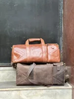 TANWOOD Travel Weekender  Duffle Bag Pure Leather- 30ltr Capacity - Image 8