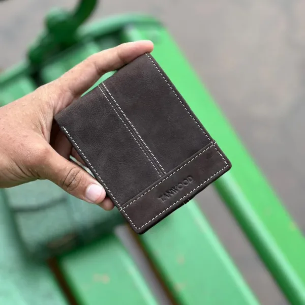 TANWOOD LEATHER NUBUCK - WALLET