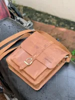 TANWOOD PURE LEATHER UNISEX BOXY Sling - Bag - Image 2