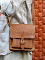 TANWOOD PURE LEATHER UNISEX BOXY Sling - Bag - Image 5