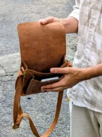 TANWOOD PURE LEATHER UNISEX BOXY Sling - Bag - Image 3
