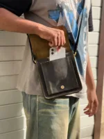 TANWOOD PURE LEATHER UNISEX BOXY Sling - Bag - Image 10