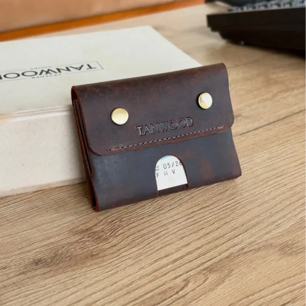TANWOOD LEATHER Raw Button -Wallet