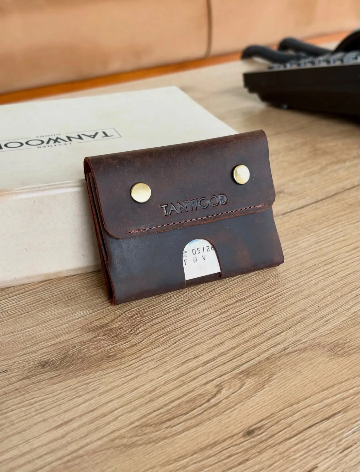 WhatsApp Image 2026-09-22 at 5.25.26 PM TANWOOD LEATHER Raw Button -Wallet - Image 1