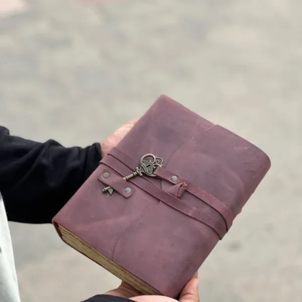 TANWOOD LEATHER Large key journal - cherry