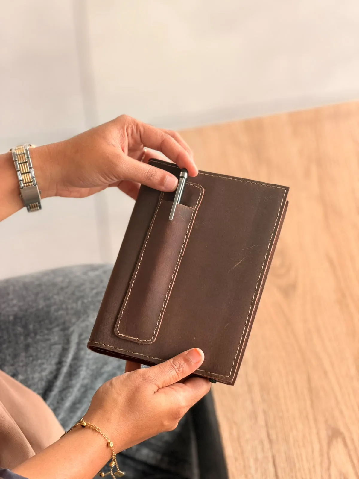 WhatsApp Image 2026-10-19 at 3.28.14 PM TANWOOD Wayfarer Crafters leather Journal - Image 1