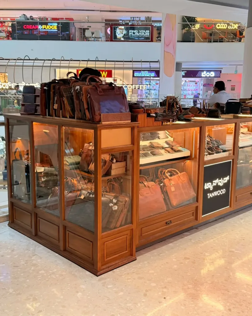 Tanwood Leather store at Nexus Vega City, Bengaluru